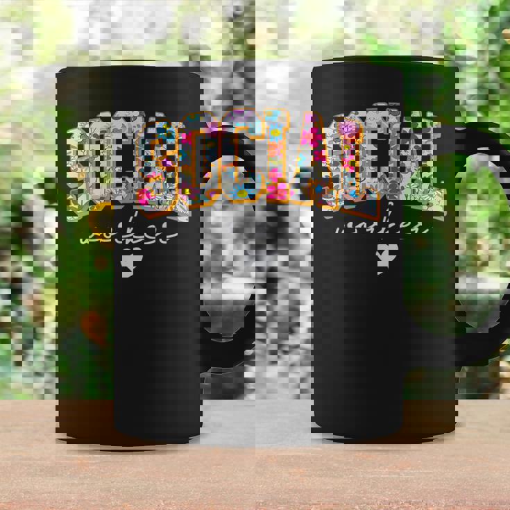 Floral Social Worker For Social Worker School Couns Coffee Mug Gifts ideas