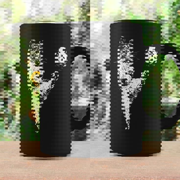 Cat Soccer Ball Graphic Coffee Mug Gifts ideas