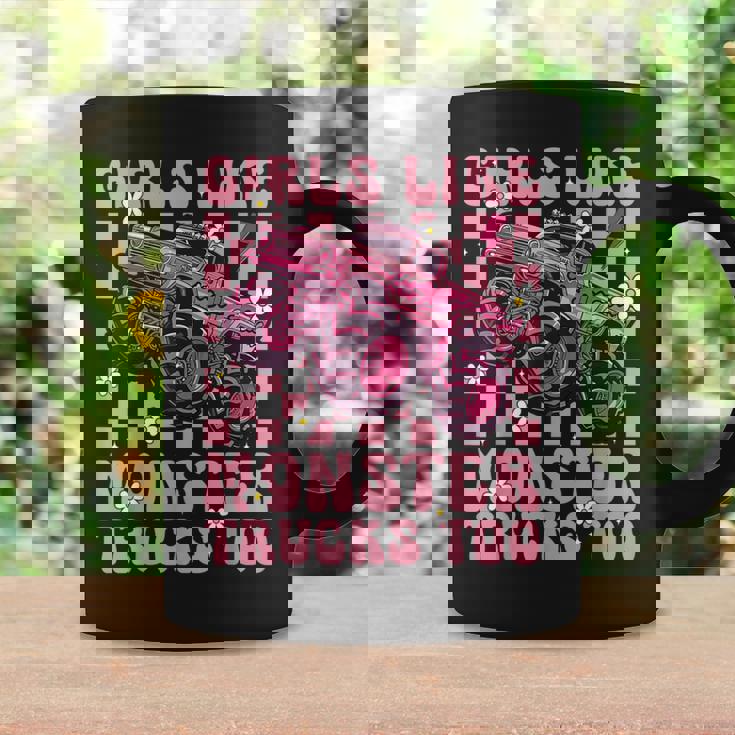 Girls Like Monster Trucks Too Pink Monster Truck Girls Coffee Mug Gifts ideas