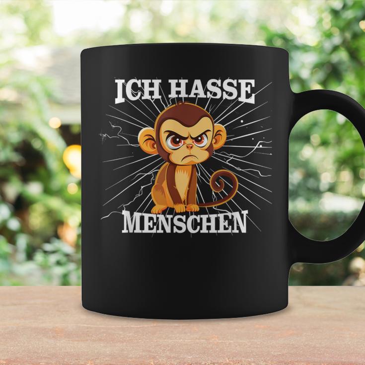 Monkey Meme Based I Hate People Saying Tassen Geschenkideen