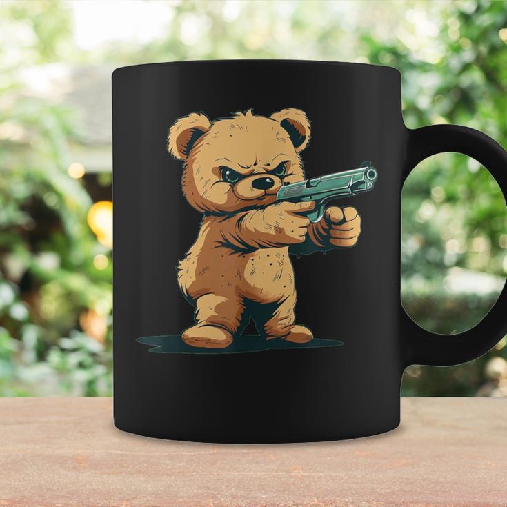 Teddy Bear With Gun For Gun Lovers Tassen Geschenkideen