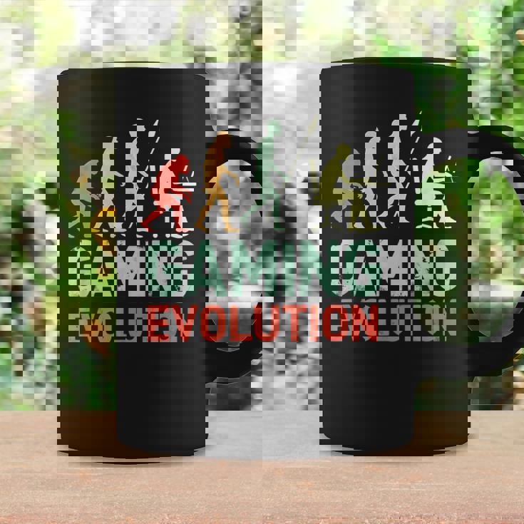 Gaming Evolution Humorideojuego Diciendo Divertido Gamers Taza de café Ideas de regalos