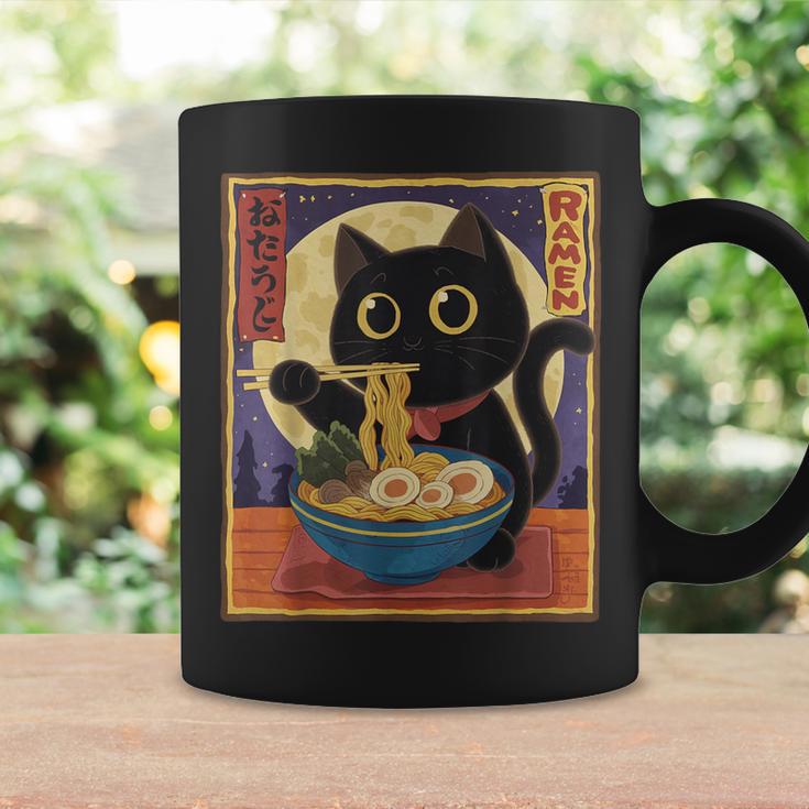 Gato Kawaii Comiendo Fideos Ramen Anime Amantes Taza de café Ideas de regalos