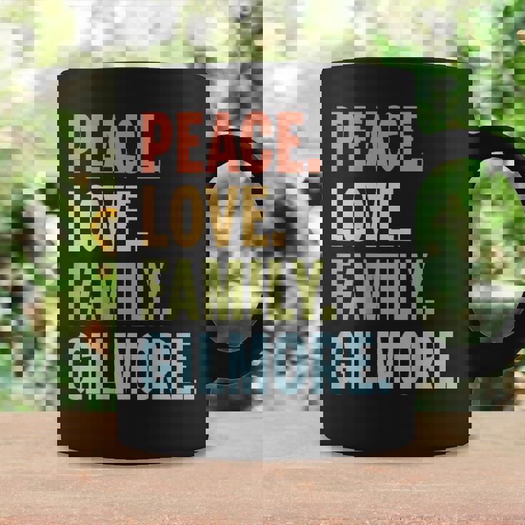 Gilmore Last Name Peace Love Family Matching Graphic Print Coffee Mug Gifts ideas