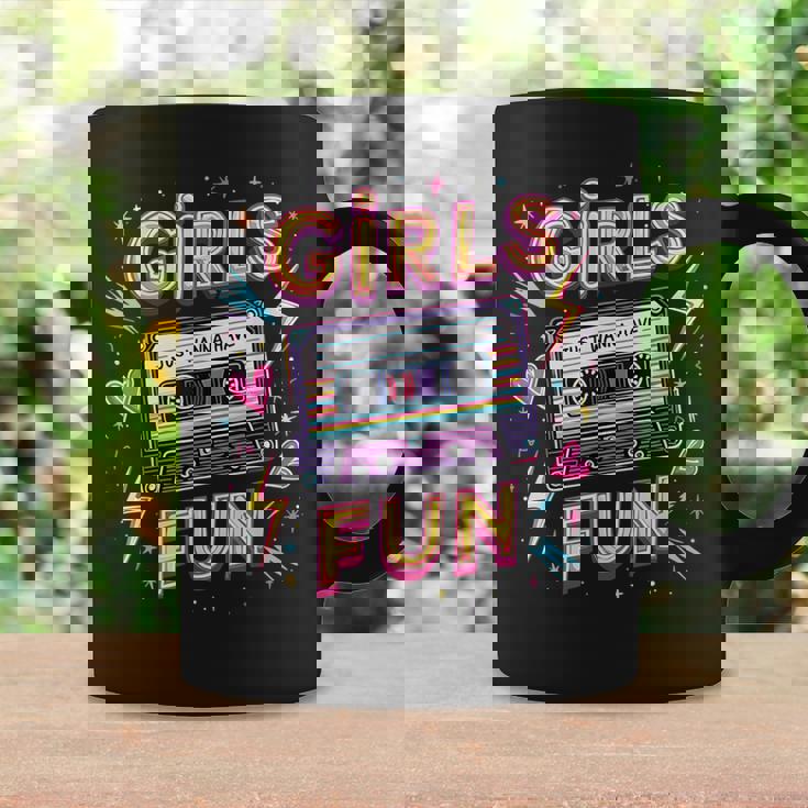 Girls Just Wanna Have Fun Retro 80S Throwback Memories Vibe Coffee Mug Gifts ideas