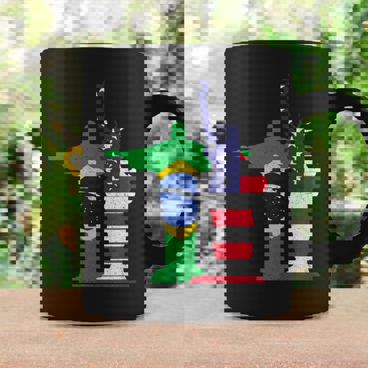 Half Brazilian Half American Usa Brazil Culture Patriot Flag Coffee Mug Gifts ideas