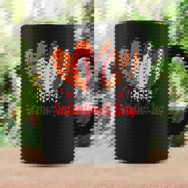 Happy Valentines Day Boys Basketball Baseball Football Coffee Mug Gifts ideas