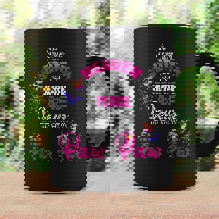 Heaven Is Beautiful Place My PAW PAW Angel Memorial Family Graphic Print Coffee Mug Gifts ideas