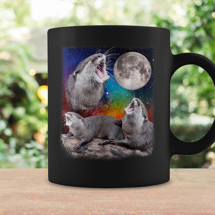 Howling Wolf Otter Moon Galaxy Parody Tassen Geschenkideen