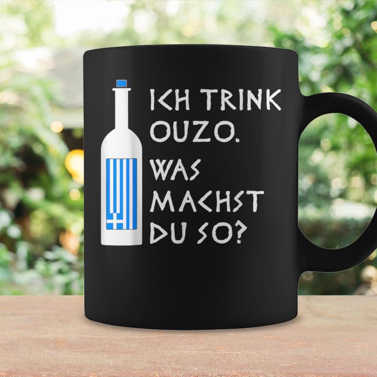 Ich Trink Ouzo Was Machst Du So Greek Ouzo Bottle Tassen Geschenkideen