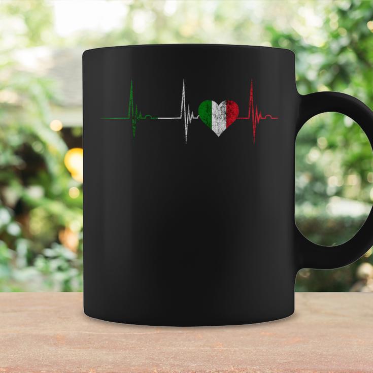 With Italian Heart Beat Ecg Pulse Italiano Italia Tassen Geschenkideen