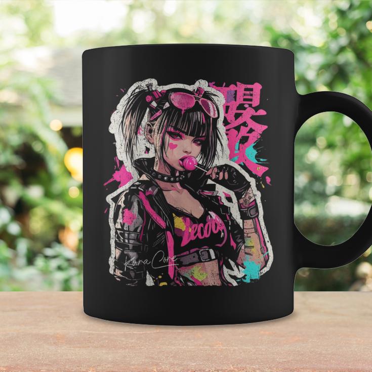 Japón Streetwear Cyberpunk Y2k Techwear Retro Manga Anime Taza de café Ideas de regalos
