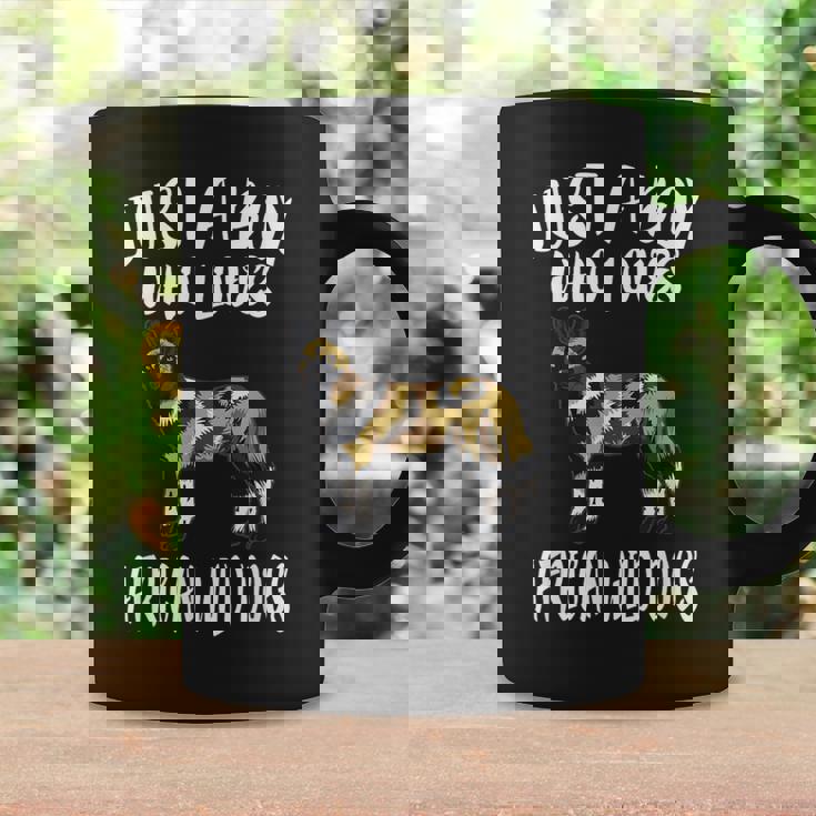 Just A Boy Who Loves African Wild Dogs Graphic Print Coffee Mug Gifts ideas