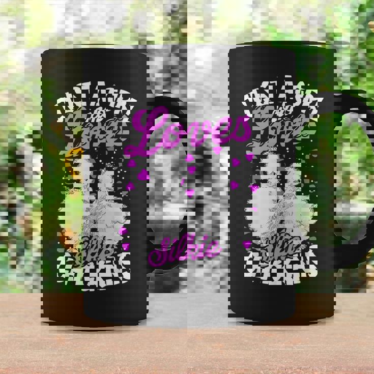 Just A Girl Who Loves Silkie Chickens Kids Silky Chicken Graphic Print Coffee Mug Gifts ideas