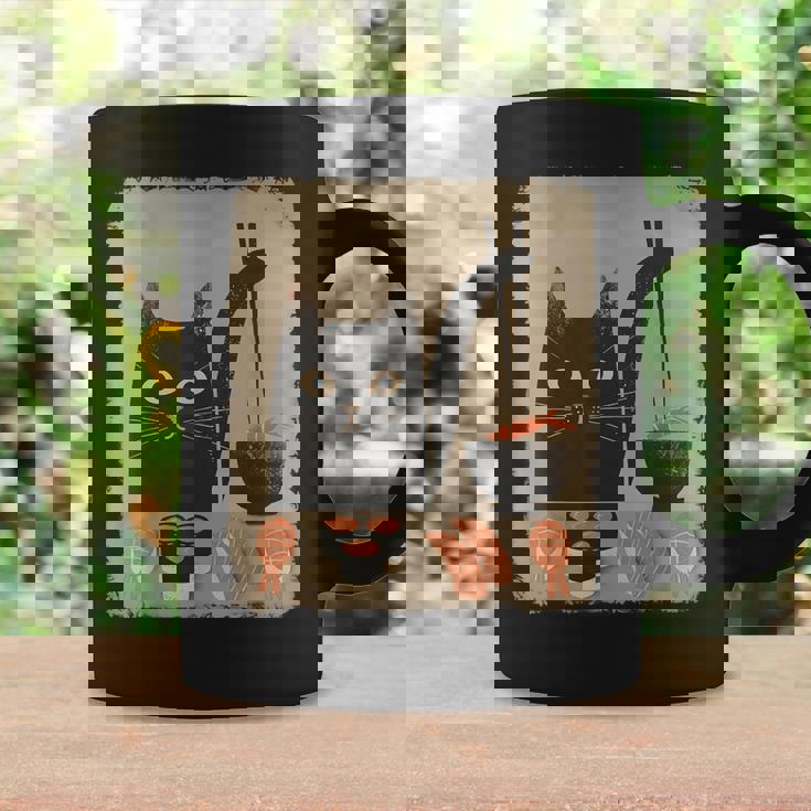 Kawaii Cat Eating Sushi Japanese Anime Cute Sushi Cat Girls Coffee Mug Gifts ideas