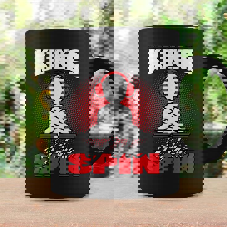 King Of The Spin Edm Dj Music Lover Taza de café Ideas de regalos