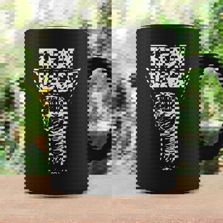 Krav Maga Artes Marciales Guerrero Entrenador Cazas Taza de café Ideas de regalos