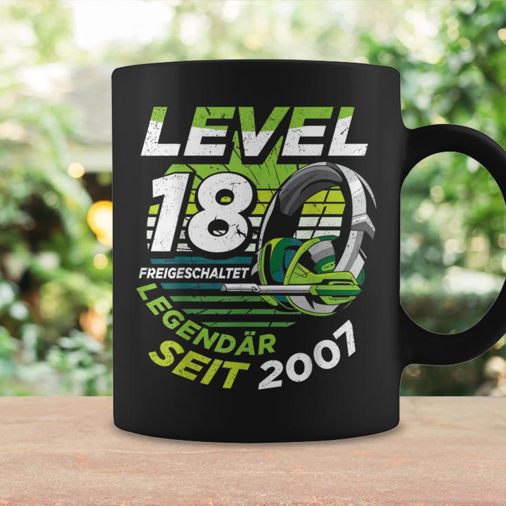 Level 18 Birthday Boy Gamer Man Decoration Age 2007 Tassen Geschenkideen