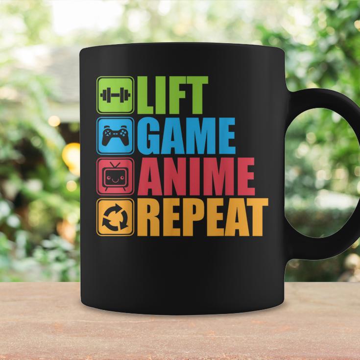 Lift Anime Game Repeat Gym For Geeks And Nerds Tassen Geschenkideen