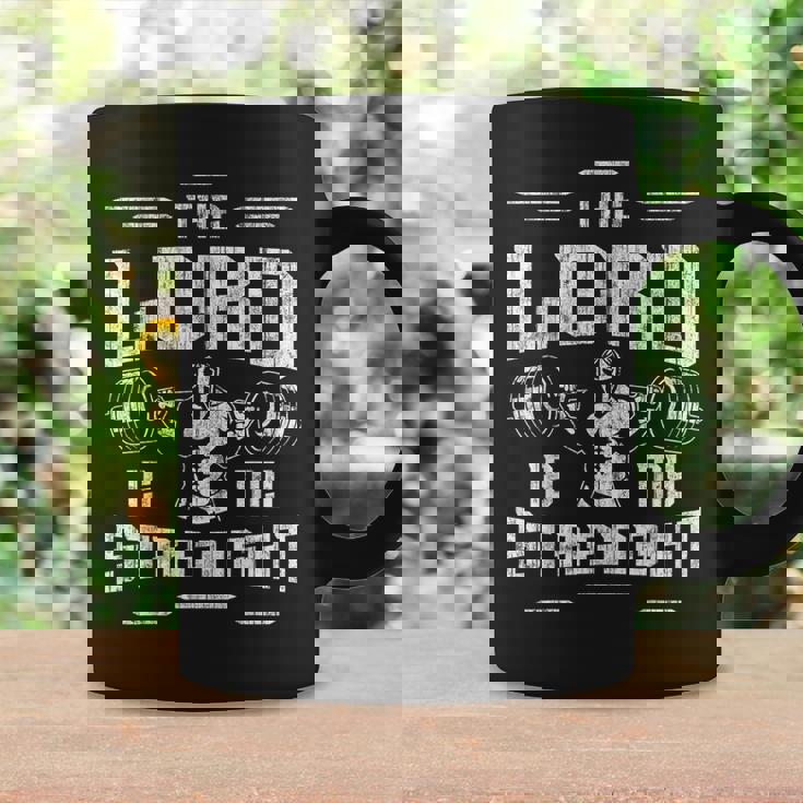 The Lord Is My Strength Faith Gym Workout Motivation Small Coffee Mug Gifts ideas