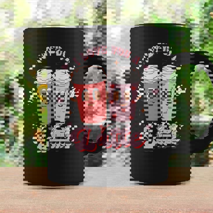 I Love You A Latte Coffee Lover Retro Groovy Valentines Day Coffee Mug Gifts ideas