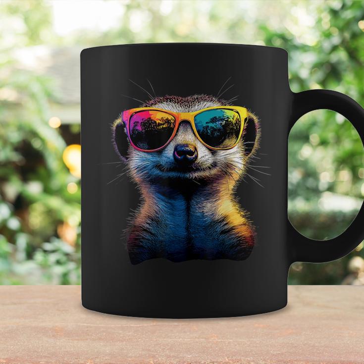 Meerkat With Sunglasses Colourful Popart Cute Meerkat Tassen Geschenkideen