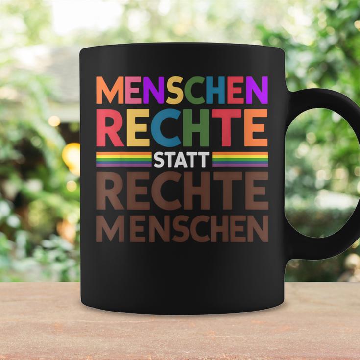 Menschenrechte Statt Rechte Menschen Regenbogen Spruch Tassen Geschenkideen