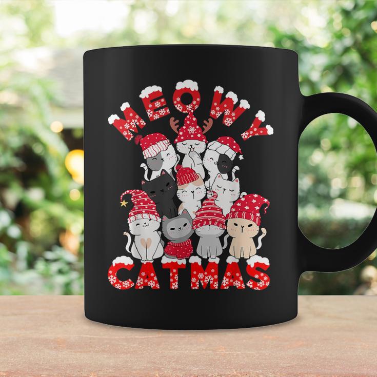 Meowy Catmas Santa Cats Reindeer Tree Christmas Tassen Geschenkideen