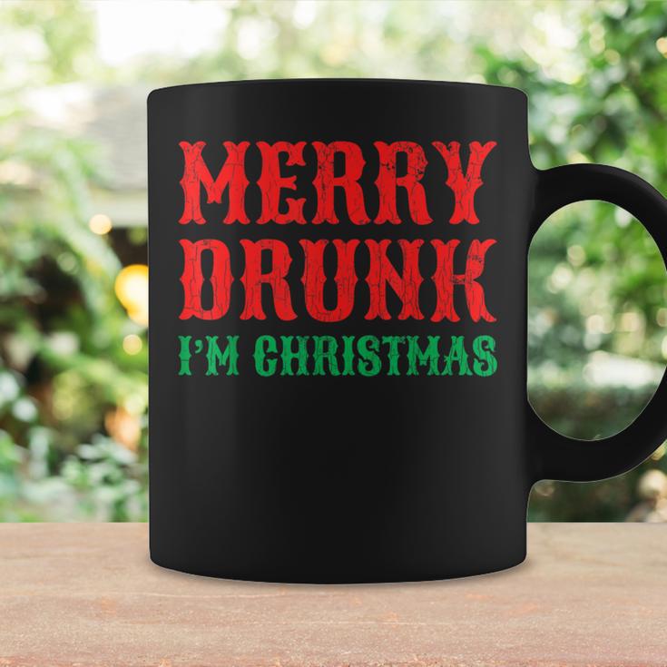 Merry Drunk I'm Christmas Santa Reindeer Graphic Tassen Geschenkideen