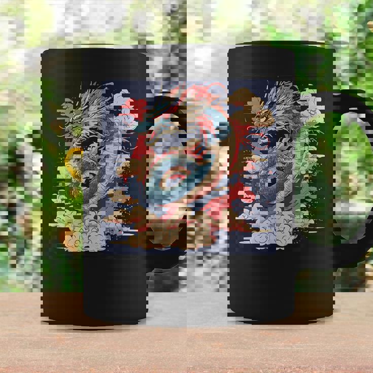 Motif Dragon Japonais Pour Un Style Emblématique Tasse Idées cadeaux