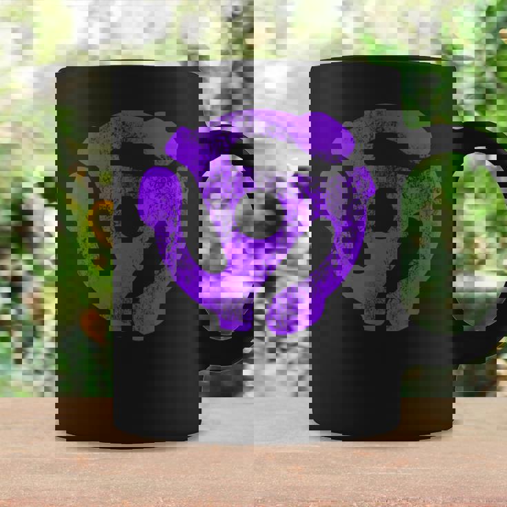 Music Turntable Record Dj Purple 45 Rpm Adapter Taza de café Ideas de regalos