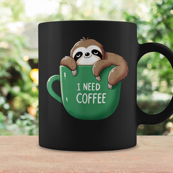 I Need Coffee Sloth Coffee Tired Sleeping Tassen Geschenkideen