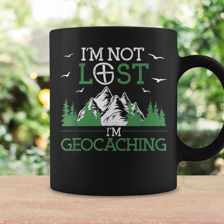 I Am Not Lost I'm Geocaching Geocacher Cache Gps Tracking Tassen Geschenkideen