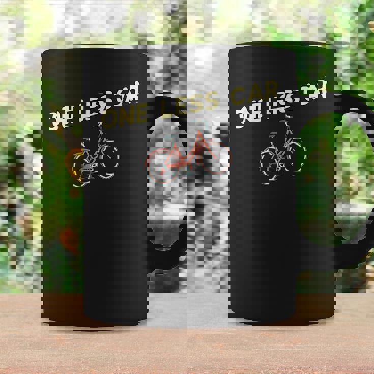One Less Car Bike Cyclist & Vegan Environmentalist Graphic Print Coffee Mug Gifts ideas