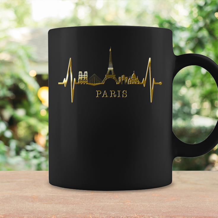 Paris Skyline Heartbeat I Love Eiffel Tower Love France Tassen Geschenkideen