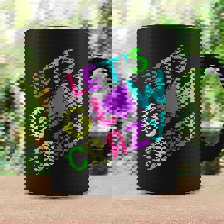 Party 80S Group Team Lets Crazy Retro Colorful Quote Glowing Coffee Mug Gifts ideas