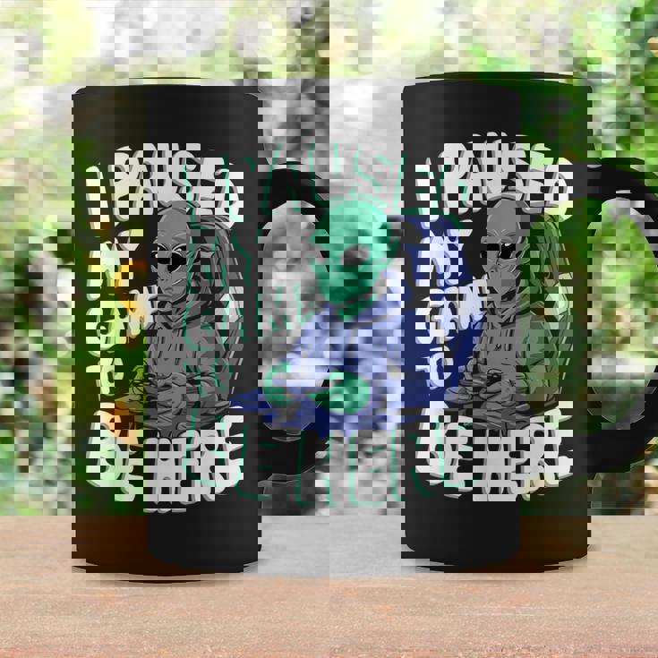 I Paused My Game To Be Here Gamer Taza de café Ideas de regalos