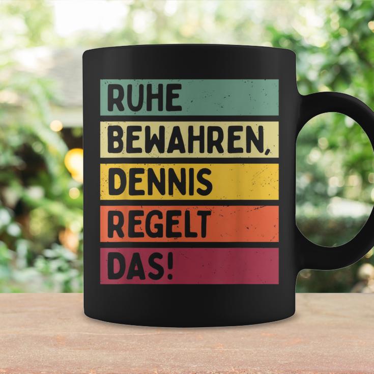 Peace Keep Dennis Regelt The Saying In Retro Colours Tassen Geschenkideen