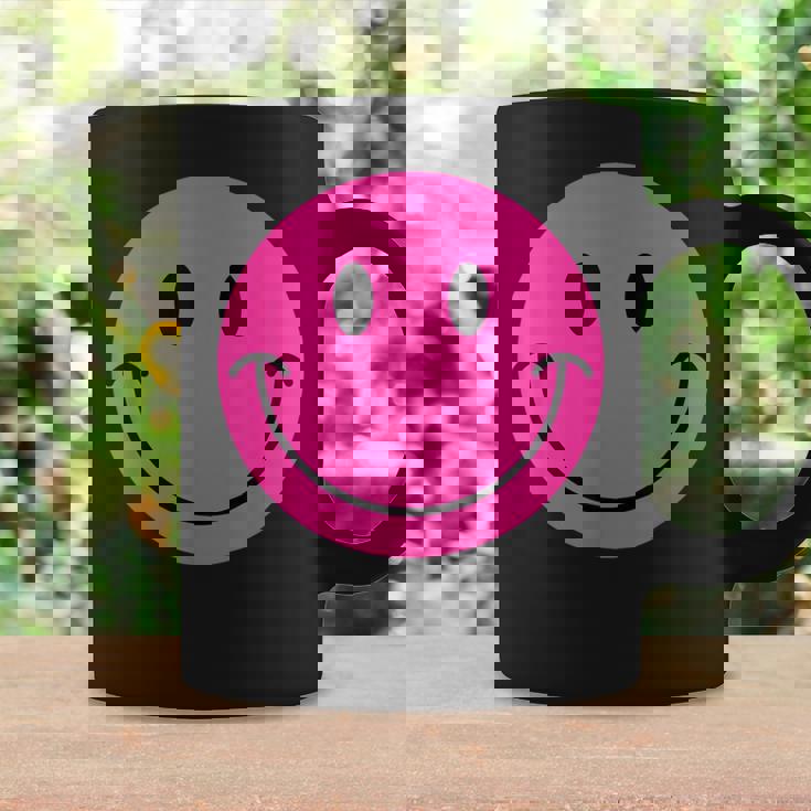 Pink Smile Face Cute Happy Peace Smiling Face Girls Coffee Mug Gifts ideas
