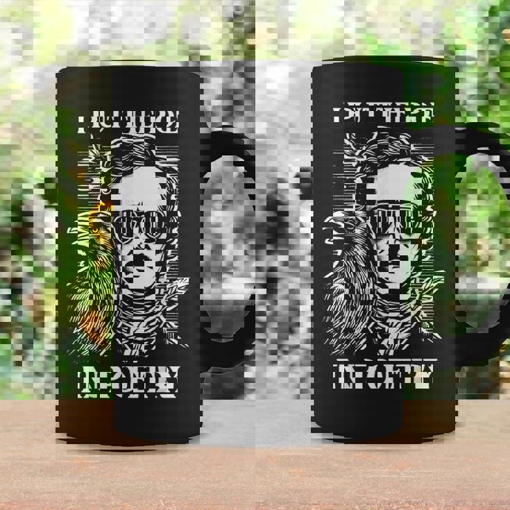 Poesía Poesía Edgar Allan Poe Con Raven Gothic Horror Escritor Taza de café Ideas de regalos