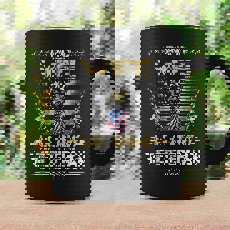 Proud Wife Of A US Army Veteran Flag Veterans Day Coffee Mug Gifts ideas