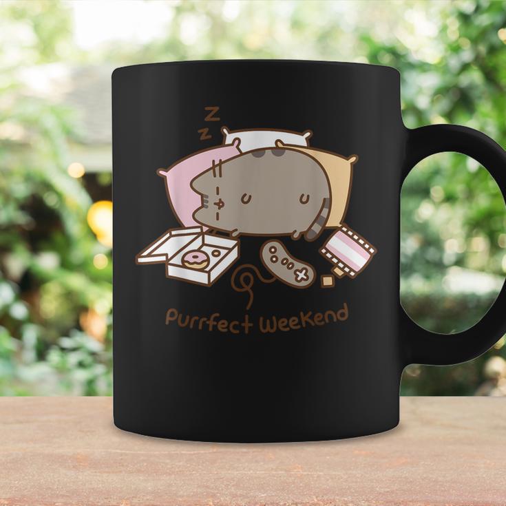 Pusheen T-shirt Donna 'Purrfect Weekend' Grigia – Ufficiale, Stampa Gatto Cult, Scollo Tondo