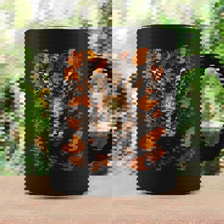 Rabbit Autumn Leaves Animal Art Robot Graphic Hare Graphic Print Coffee Mug Gifts ideas