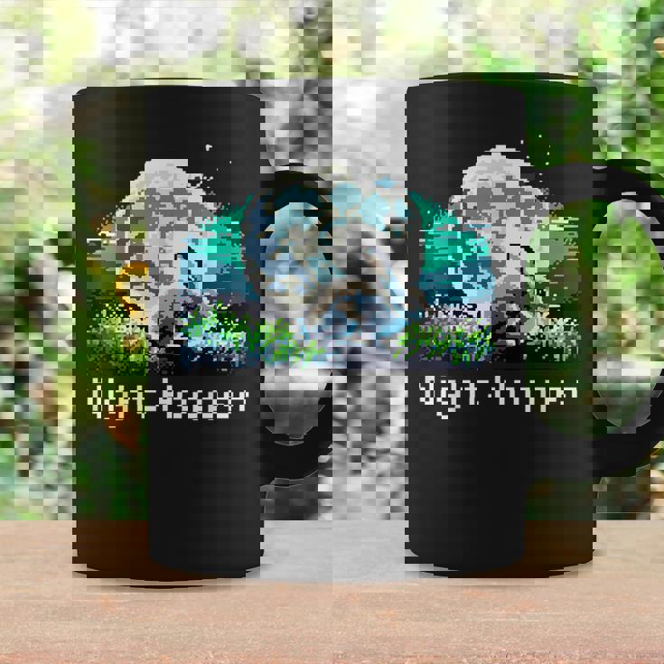 Rabbit Hare Animal Full Moon At Night Bunny 8-Bit Pixel Art Graphic Print Coffee Mug Gifts ideas