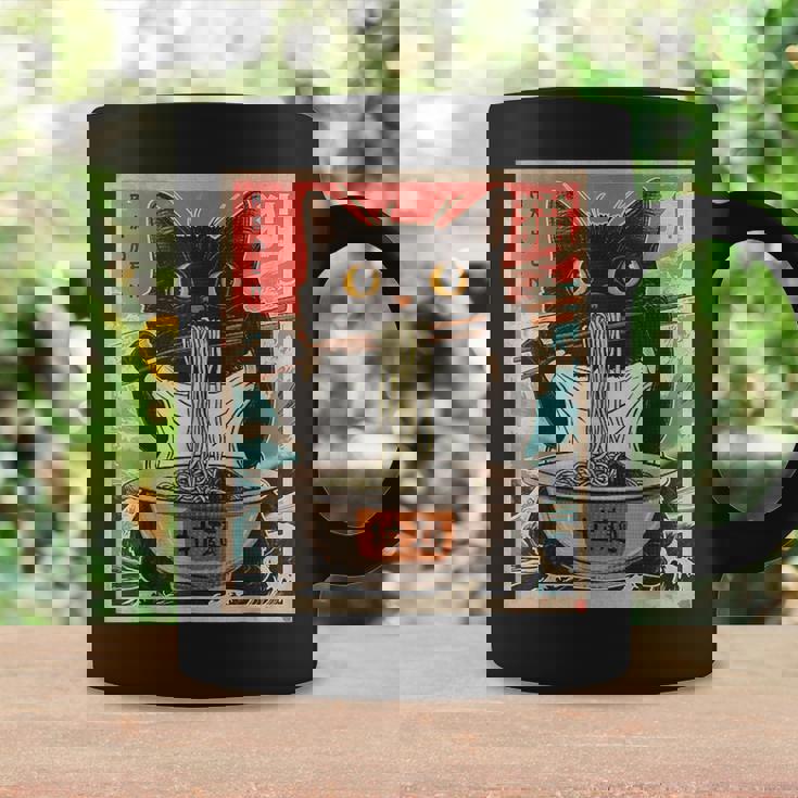 Retro Cat Ramen Japanese Graphic Kawaii Cat Anime Coffee Mug Gifts ideas