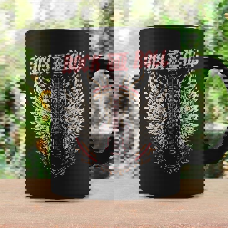 Rock And Roll Guitarraintage Rock Música Taza de café Ideas de regalos