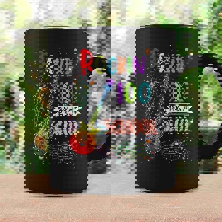 Rockin' 100 Days Of School Guitar Student Music Teacher Coffee Mug Gifts ideas