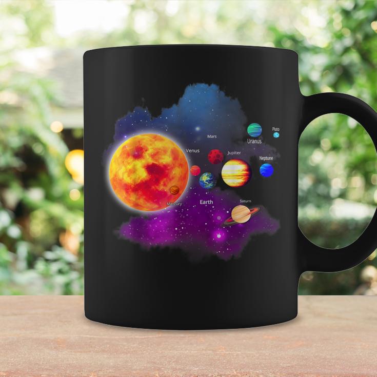 Solar System Motif With Sun Planets Stars Galaxies Tassen Geschenkideen