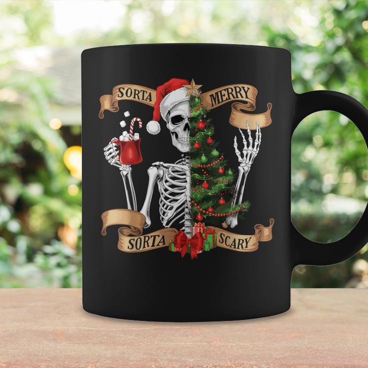 Sorta Merry Sorta Scary Christmas Skeleton Tree Men Graphic Print Coffee Mug Gifts ideas Sorta Merry Sorta Scary Christmas Skeleton Tree Men Graphic Print Coffee Mug Gifts ideas