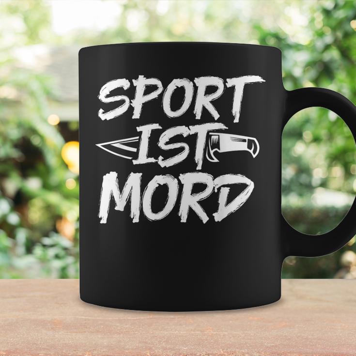 Sport Ist Mord Anti Unsporty Knife Lazy Retro Tassen Geschenkideen